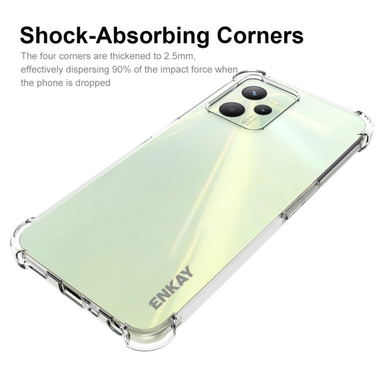 For Realme C35 ENKAY Clear TPU Shockproof Case Soft Anti-slip Cover