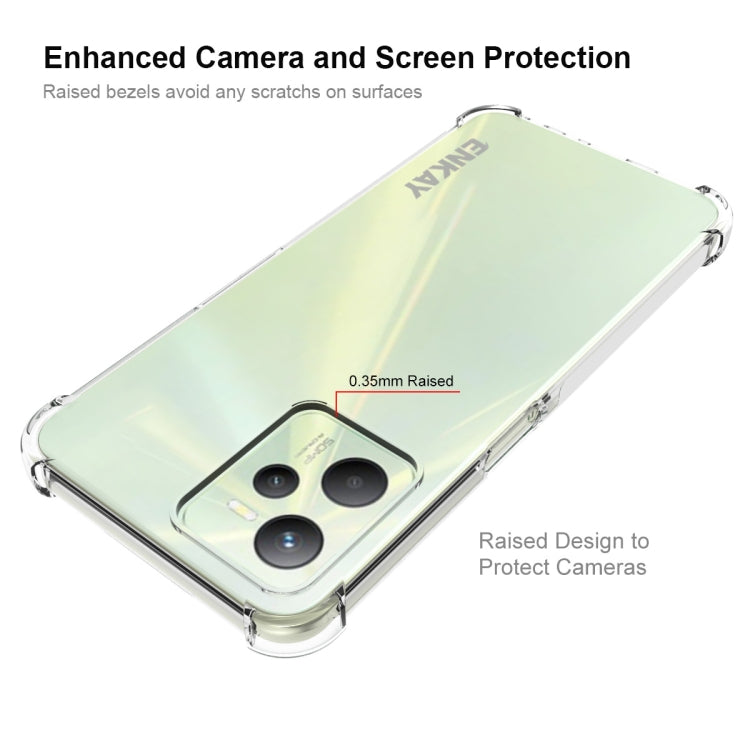For Realme C35 ENKAY Clear TPU Shockproof Case Soft Anti-slip Cover