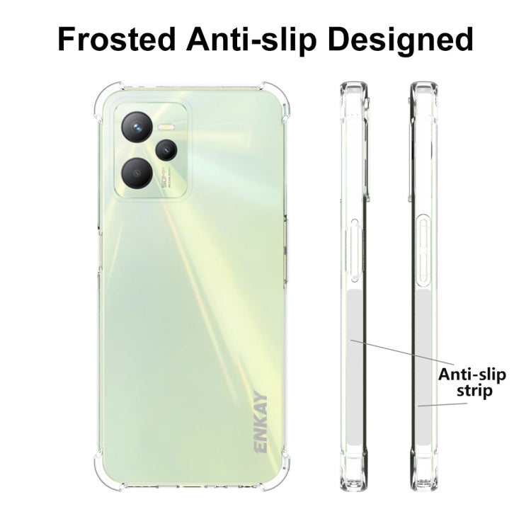 For Realme C35 ENKAY Clear TPU Shockproof Case Soft Anti-slip Cover