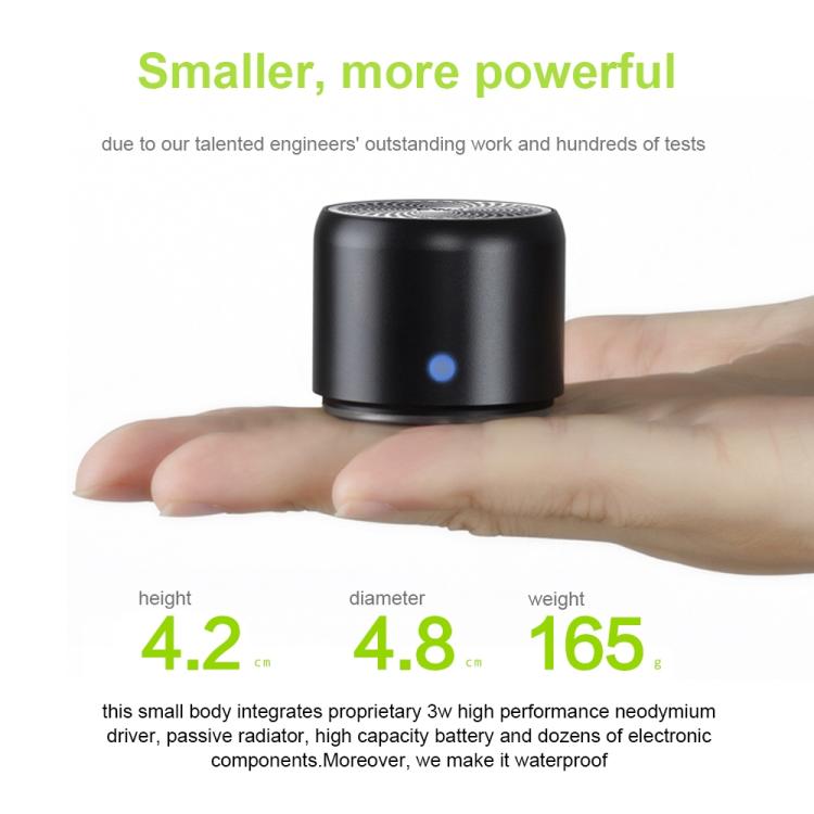 A106Pro IPX7 Waterproof Mini Portable Bluetooth Metal Speaker
