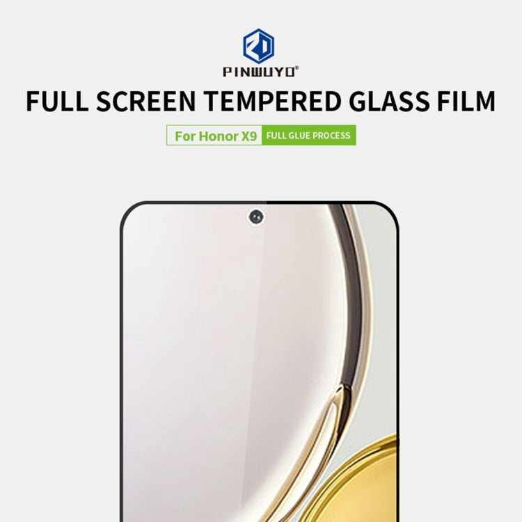 For Honor X9 PINWUYO 9H 2.5D Full Screen Tempered Glass Film(Black)