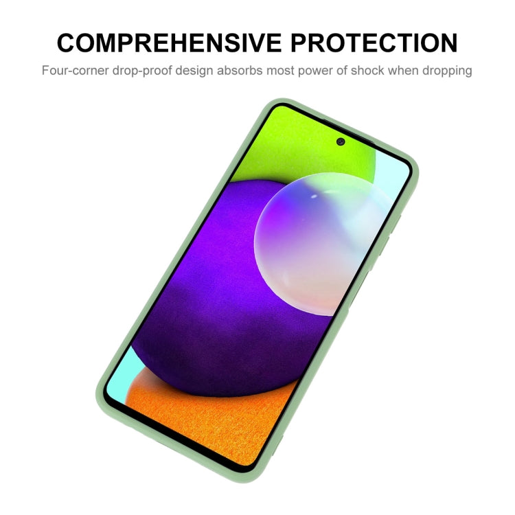 For Samsung Galaxy A52 5G ENKAY Liquid Silicone Soft Shockproof Phone Case(Dark Green)