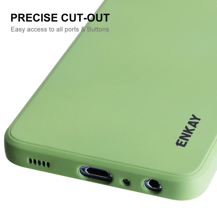 For Samsung Galaxy A52 5G ENKAY Liquid Silicone Soft Shockproof Phone Case(Dark Green)