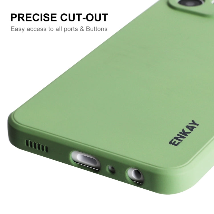 For Samsung Galaxy A23 ENKAY Liquid Silicone Soft Shockproof Phone Case(Dark Green)