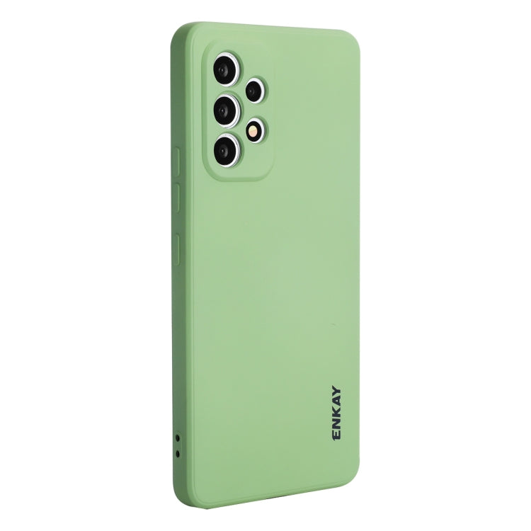For Samsung Galaxy A53 5G ENKAY Liquid Silicone Soft Shockproof Phone Case(Light Green)