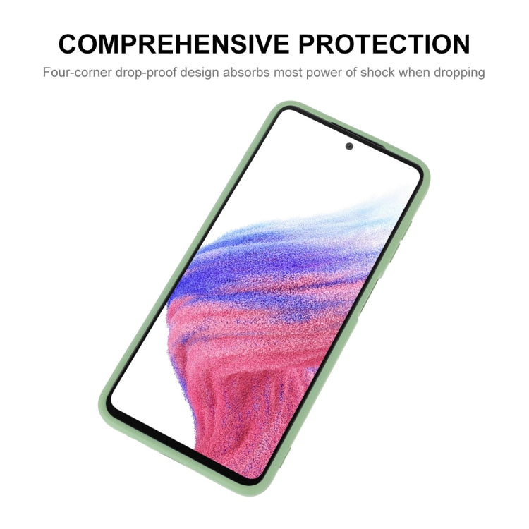 For Samsung Galaxy A53 5G ENKAY Liquid Silicone Soft Shockproof Phone Case(Light Green)