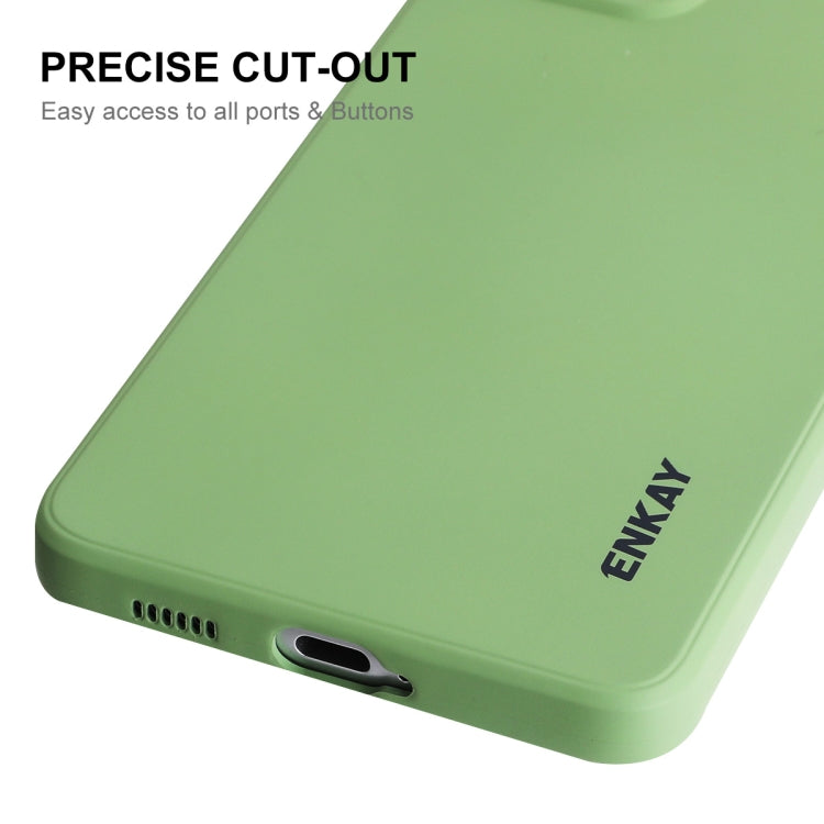 For Samsung Galaxy A53 5G ENKAY Liquid Silicone Soft Shockproof Phone Case(Light Green)
