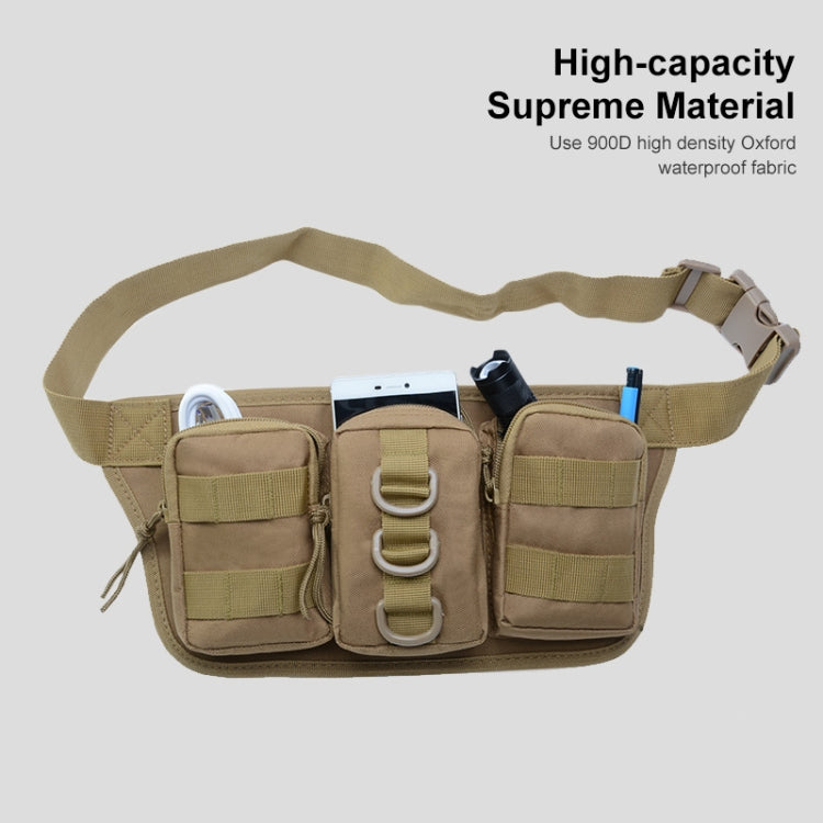 JUNSUNMAY J010 2L Waterproof Outdoor Sports Multifunction Waist Bag(Khaki)