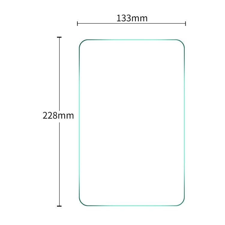 2 PCS ENKAY 228 x 133mm Universal 9.0 inch 0.3mm Explosion-proof Tempered Glass Film