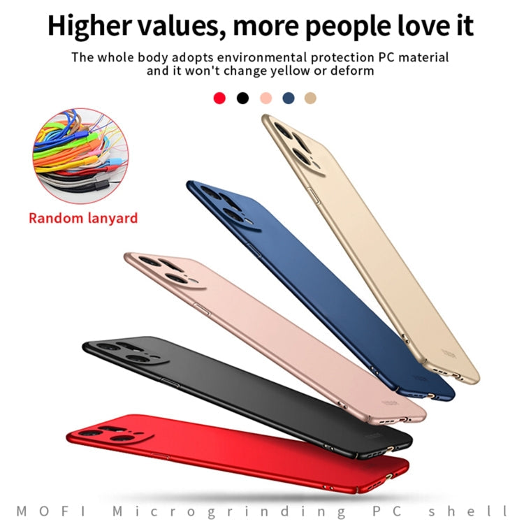 For OPPO Find X5 Pro MOFI Frosted PC Ultra-thin Hard Case(Black)