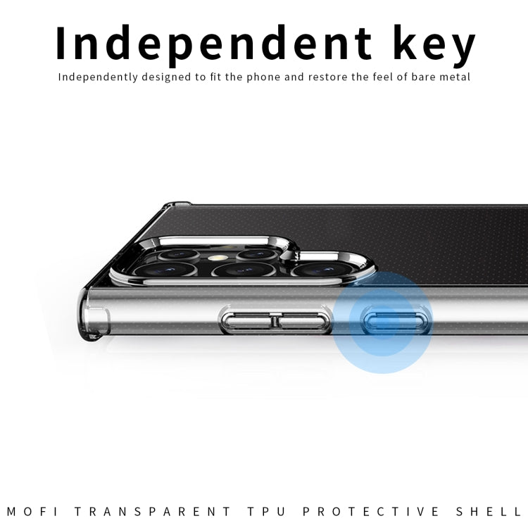 MOFI Ming series Fully Transparent Ultra-thin TPU Soft Shell All-round Protective Shell, For Samsung Galaxy S22 Ultra 5G
