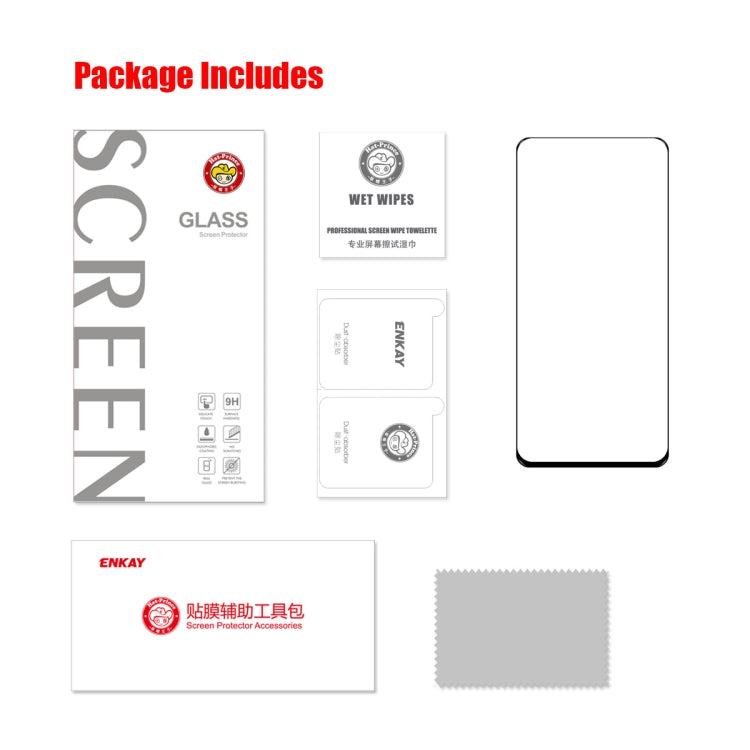 For Samsung Galaxy Xcover6 Pro ENKAY Full Glue 0.26mm 9H 2.5D Tempered Glass Full Film, 1 PCS, 2 PCS, 5 PCS, 10 PCS