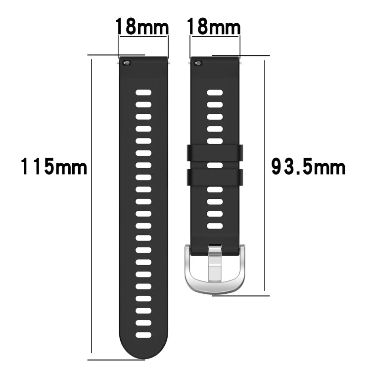18mm Solid Color Silicone Watch Band, For Huawei Band B5, For Honor S1
