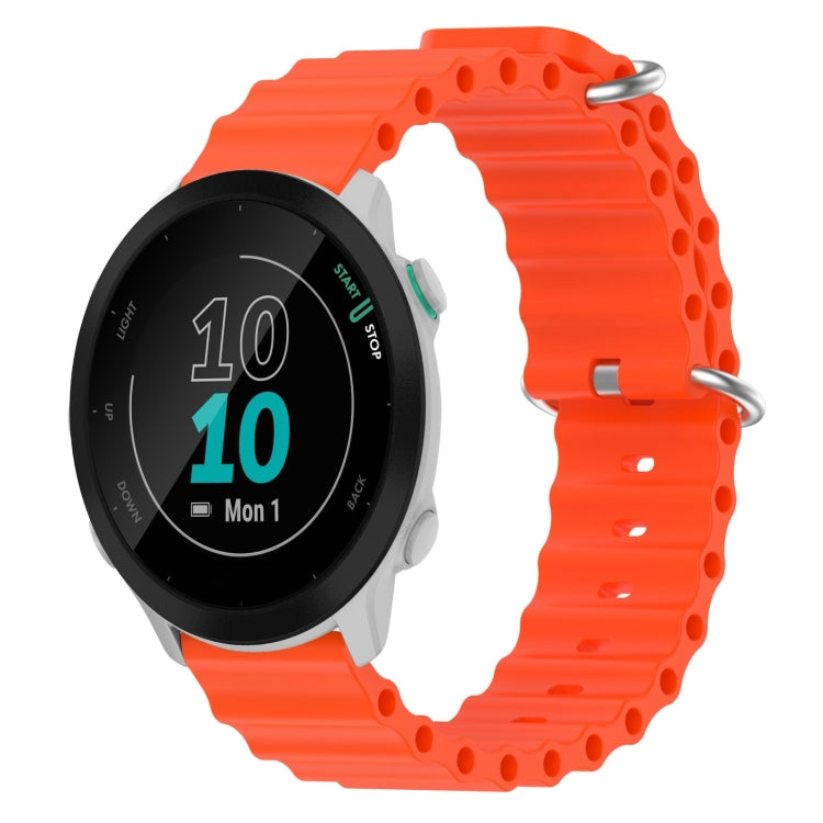 20mm Ocean Style Silicone Solid Color Watch Band, For Garmin Forerunner 55, For Garmin Venu