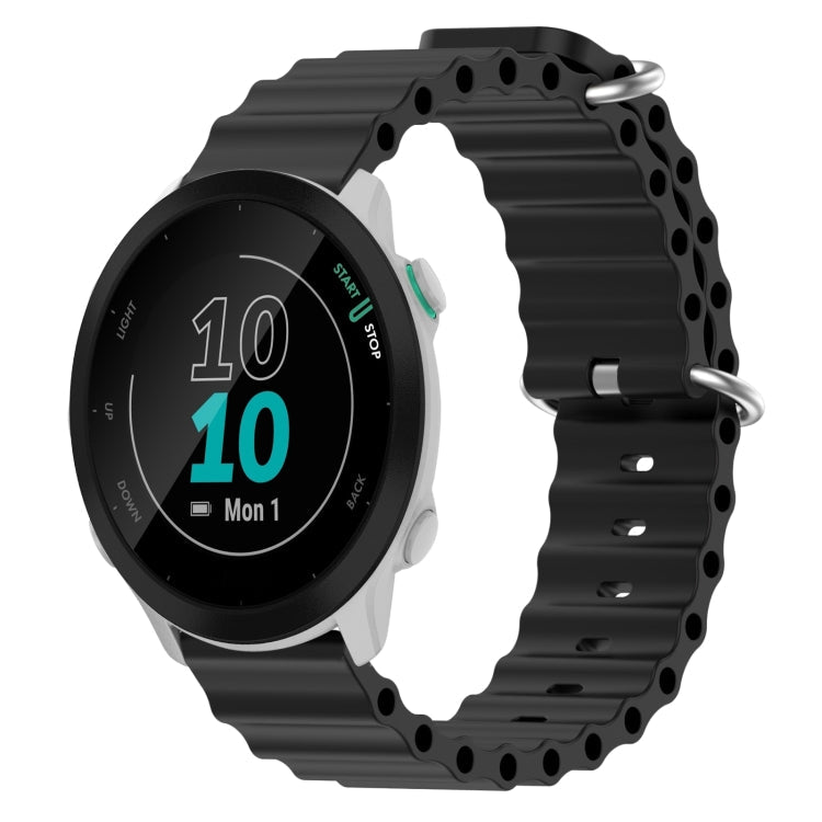 20mm Ocean Style Silicone Solid Color Watch Band, For Garmin Forerunner 55, For Garmin Venu