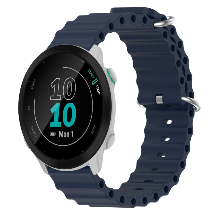 20mm Ocean Style Silicone Solid Color Watch Band, For Garmin Forerunner 55, For Garmin Venu
