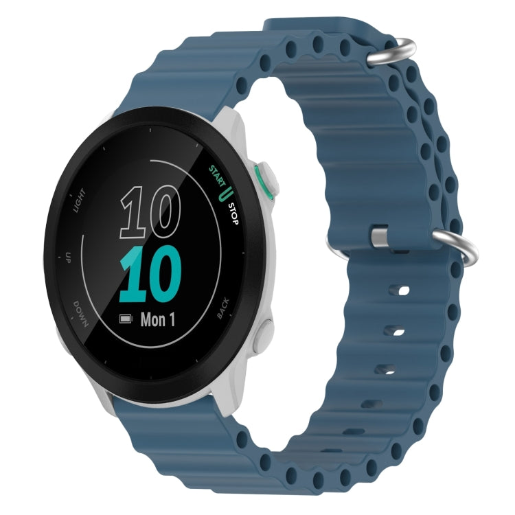 20mm Ocean Style Silicone Solid Color Watch Band, For Garmin Forerunner 55, For Garmin Venu