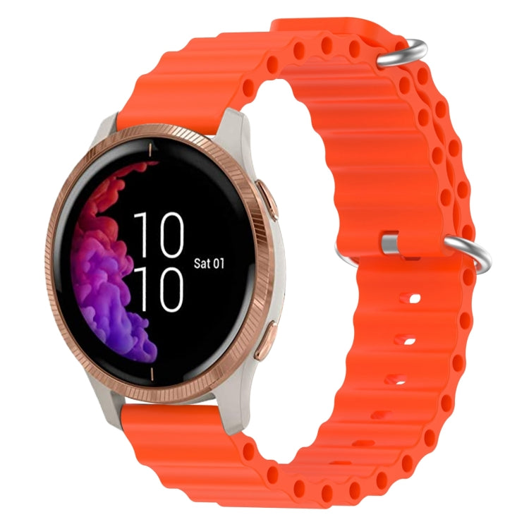 20mm Ocean Style Silicone Solid Color Watch Band, For Garmin Forerunner 55, For Garmin Venu