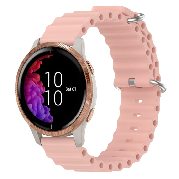 20mm Ocean Style Silicone Solid Color Watch Band, For Garmin Forerunner 55, For Garmin Venu