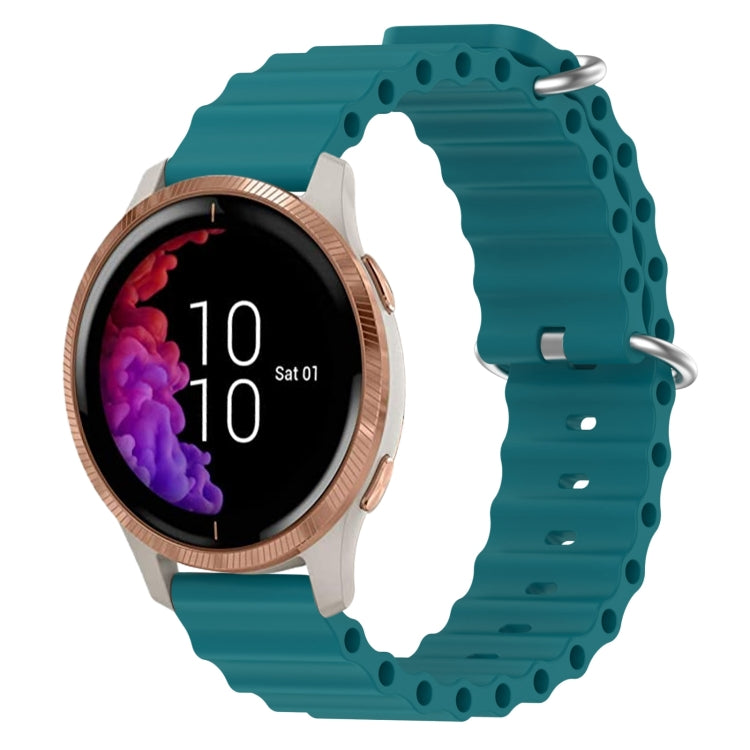 20mm Ocean Style Silicone Solid Color Watch Band, For Garmin Forerunner 55, For Garmin Venu
