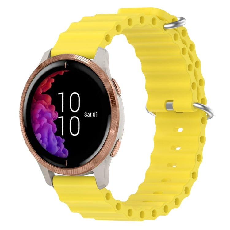 20mm Ocean Style Silicone Solid Color Watch Band, For Garmin Forerunner 55, For Garmin Venu