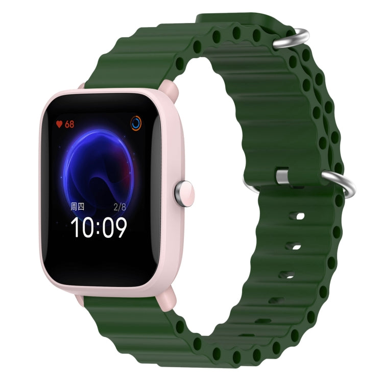 20mm Ocean Style Silicone Solid Color Watch Band, For Amazfit Pop Pro, For Amazfit Pop