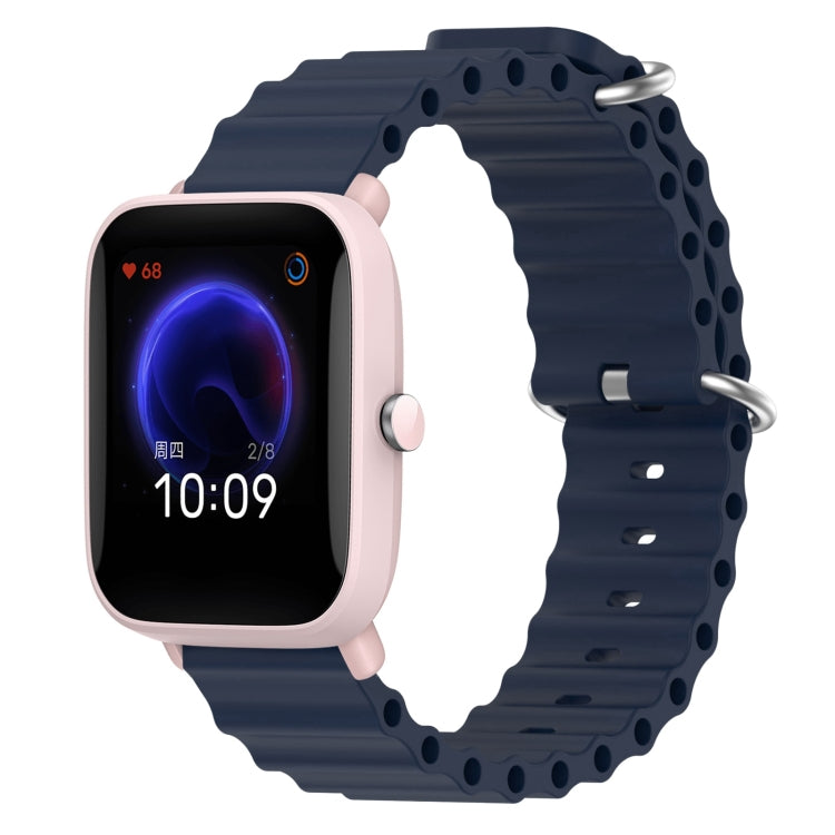 20mm Ocean Style Silicone Solid Color Watch Band, For Amazfit Pop Pro, For Amazfit Pop