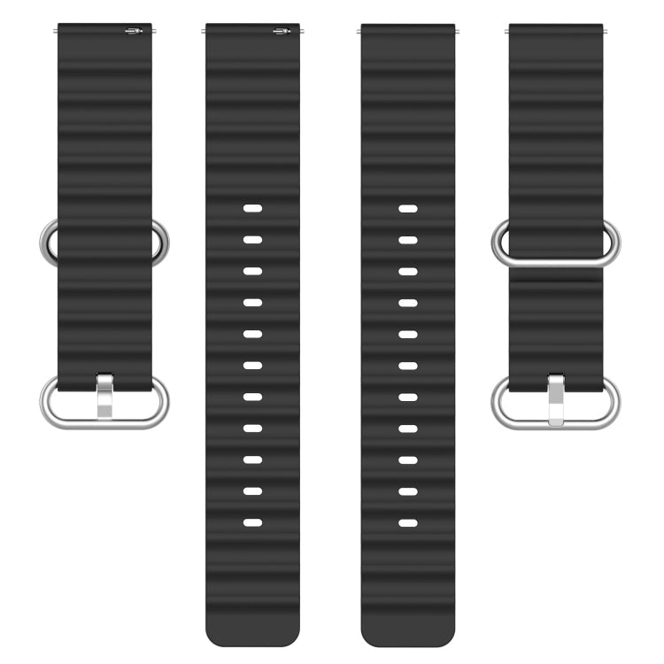 20mm Ocean Style Silicone Solid Color Watch Band, For Amazfit Pop Pro, For Amazfit Pop