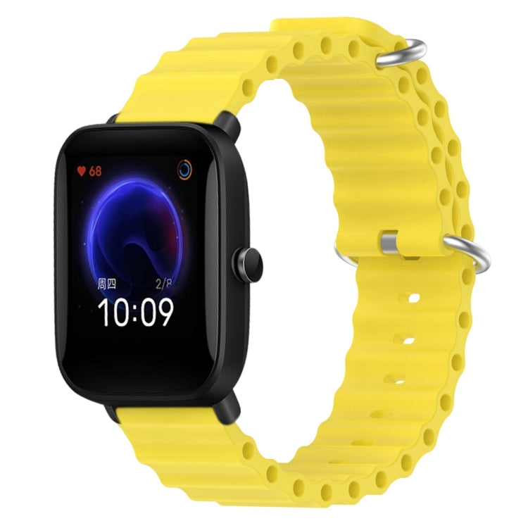 20mm Ocean Style Silicone Solid Color Watch Band, For Amazfit Pop Pro, For Amazfit Pop