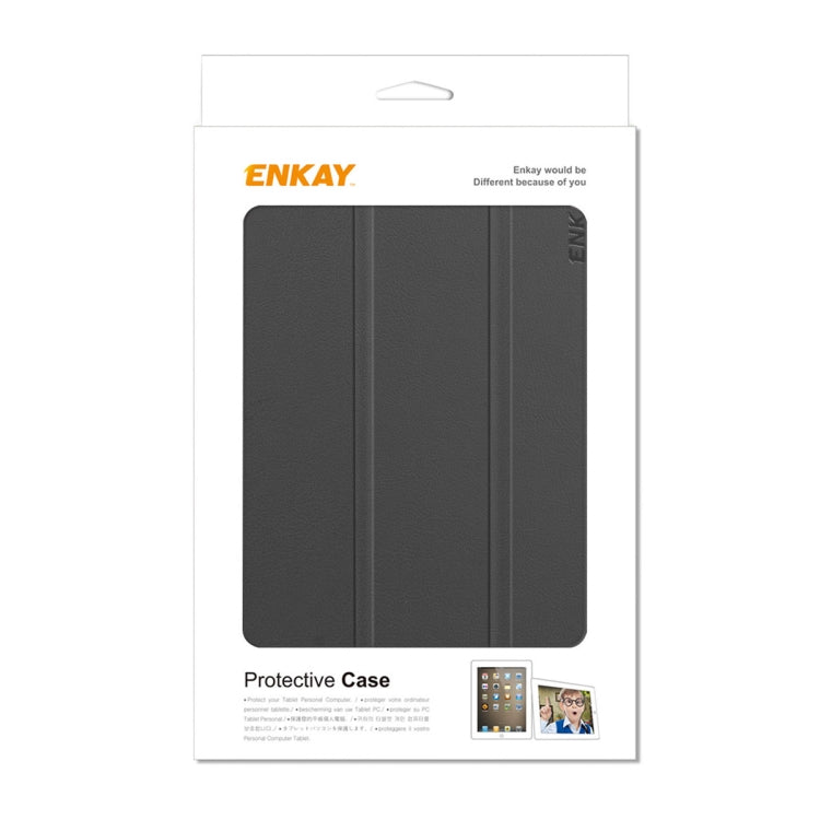 For Amazon Kindle 2022 Gen11 ENKAY Custer Texture Leather Smart Case(Light Blue)