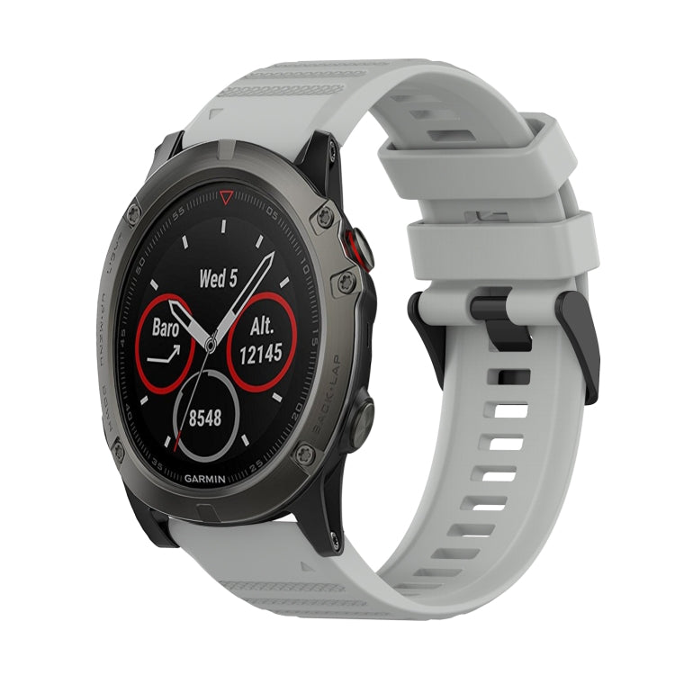 26mm Horizontal Texture Silicone Watch Band with Removal Tool, For Garmin Fenix 6X Sapphire, For Garmin Fenix 5X Sapphire, For Garmin Fenix 5X Plus