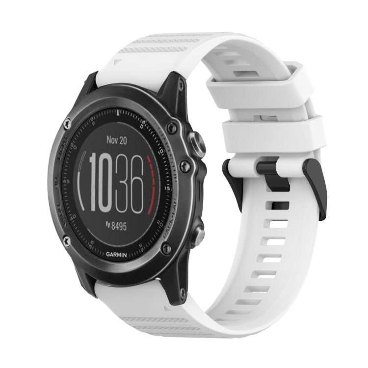 26mm Horizontal Texture Silicone Watch Band with Removal Tool, For Garmin Fenix 3, For Garmin Fenix 3 HR, For Garmin Fenix 3 Sapphire