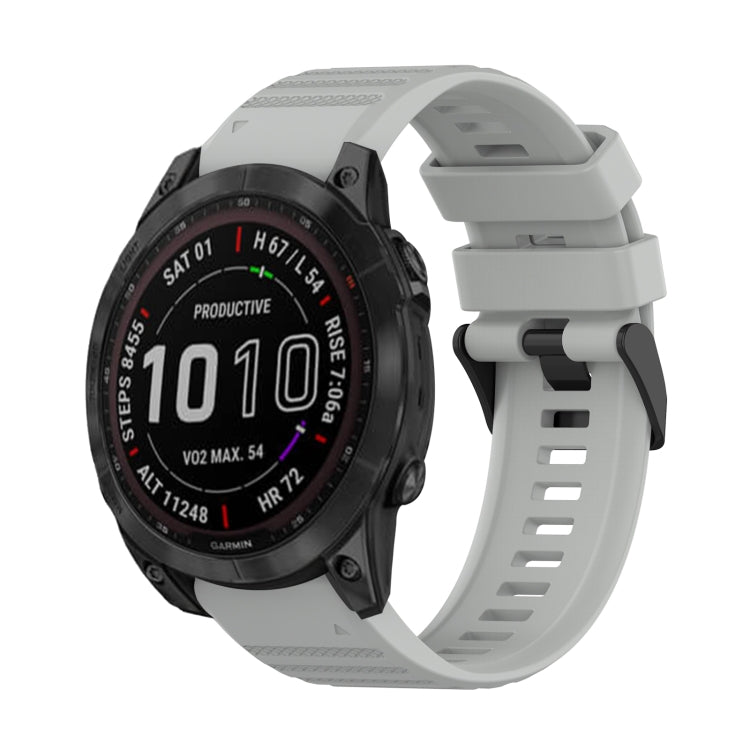 22mm Horizontal Texture Silicone Watch Band with Removal Tool, For Garmin Fenix 7, For Garmin Fenix 7 Solar, For Garmin Fenix 7 Sapphire Solar