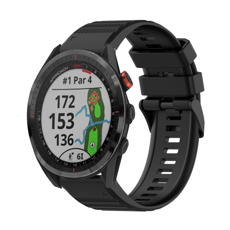 22mm Horizontal Texture Silicone Watch Band with Removal Tool, For Garmin Epix Gen 2, For Garmin Approach S62, For Garmin Fenix 6 GPS