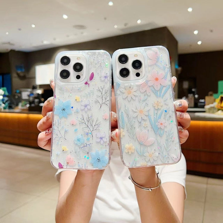 Fresh Small Floral Epoxy TPU Phone Case, For iPhone 14 Plus, For iPhone 14, For iPhone 14 Pro, For iPhone 14 Pro Max