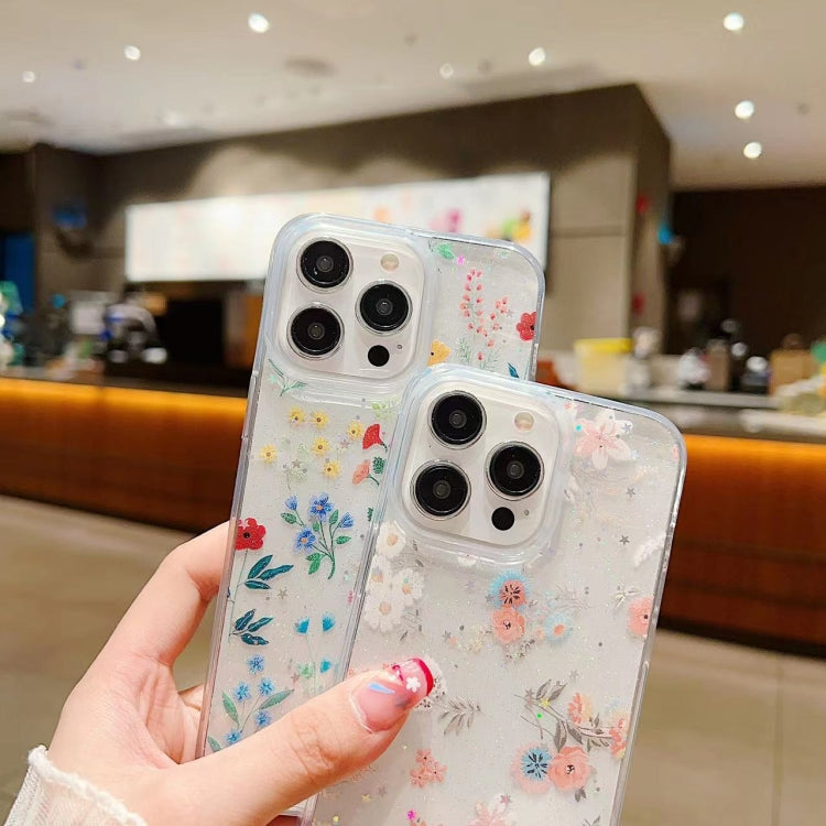 Fresh Small Floral Epoxy TPU Phone Case, For iPhone 14 Plus, For iPhone 14, For iPhone 14 Pro, For iPhone 14 Pro Max