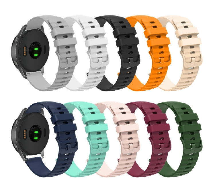 20mm Wavy Dot Pattern Solid Color Silicone Watch Band, For Huawei Watch GT2 42mm, For Huawei Watch 2