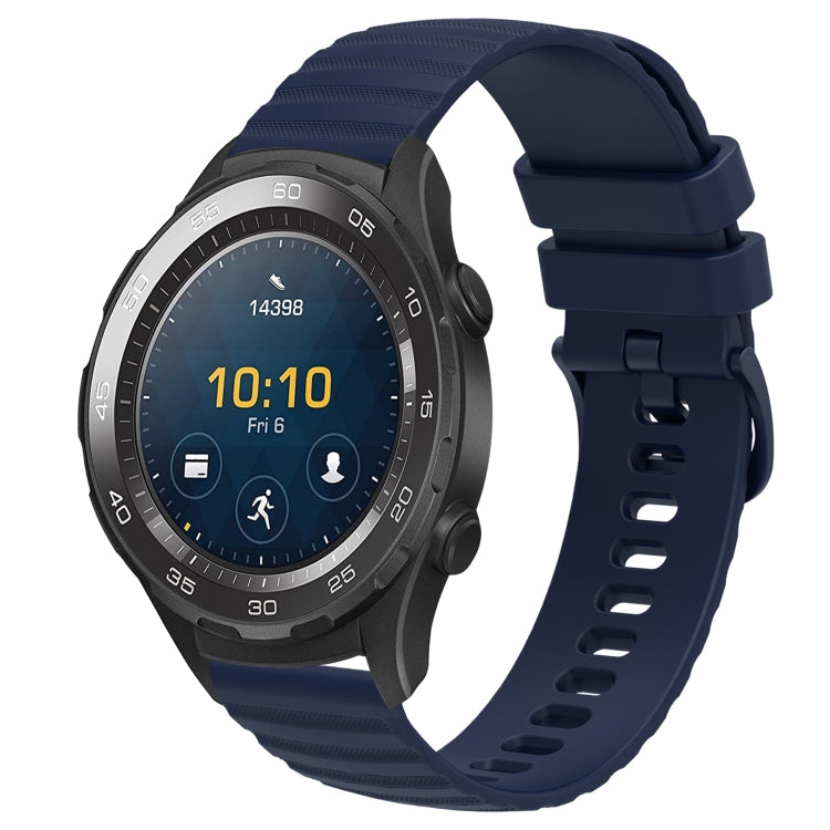 20mm Wavy Dot Pattern Solid Color Silicone Watch Band, For Huawei Watch GT2 42mm, For Huawei Watch 2