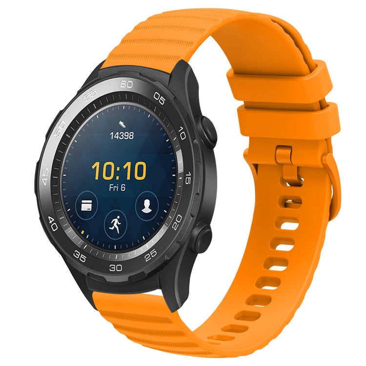 20mm Wavy Dot Pattern Solid Color Silicone Watch Band, For Huawei Watch GT2 42mm, For Huawei Watch 2