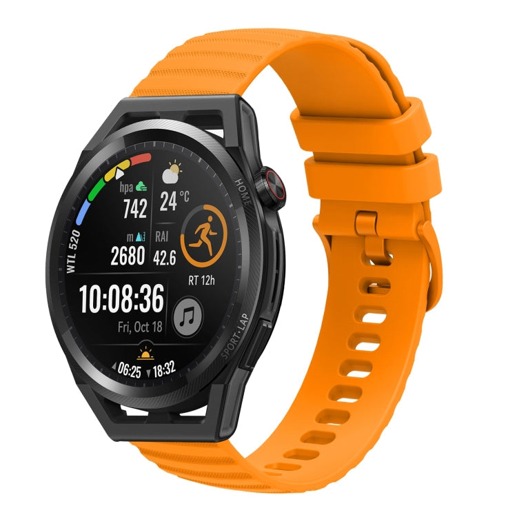 22mm Wavy Dot Pattern Solid Color Silicone Watch Band, For Huawei Watch GT Runner, For Huawei Watch 3