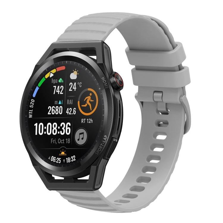 22mm Wavy Dot Pattern Solid Color Silicone Watch Band, For Huawei Watch GT Runner, For Huawei Watch 3