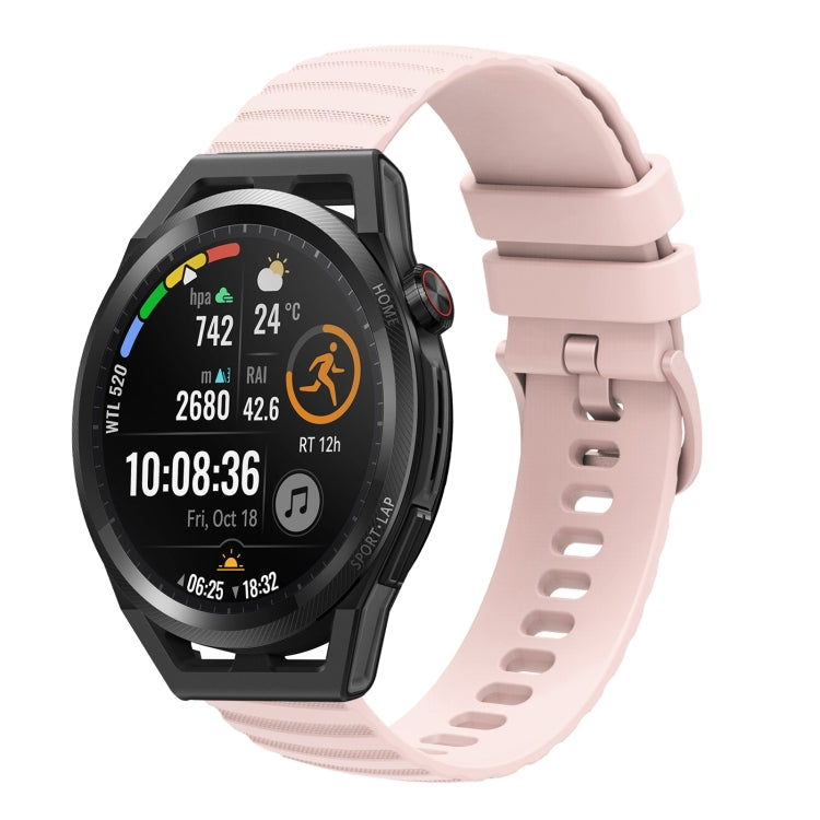 22mm Wavy Dot Pattern Solid Color Silicone Watch Band, For Huawei Watch GT Runner, For Huawei Watch 3