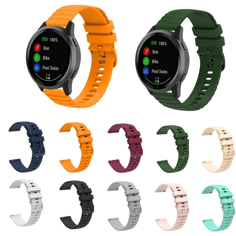 22mm Wavy Dot Pattern Solid Color Silicone Watch Band, For Huawei Watch GT Runner, For Huawei Watch 3