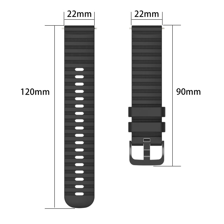 22mm Wavy Dot Pattern Solid Color Silicone Watch Band, For Huawei Watch GT Runner, For Huawei Watch 3