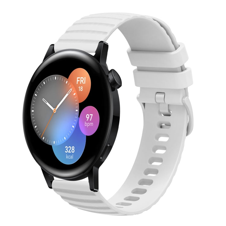 22mm Wavy Dot Pattern Solid Color Silicone Watch Band, For Huawei Watch GT Runner, For Huawei Watch 3