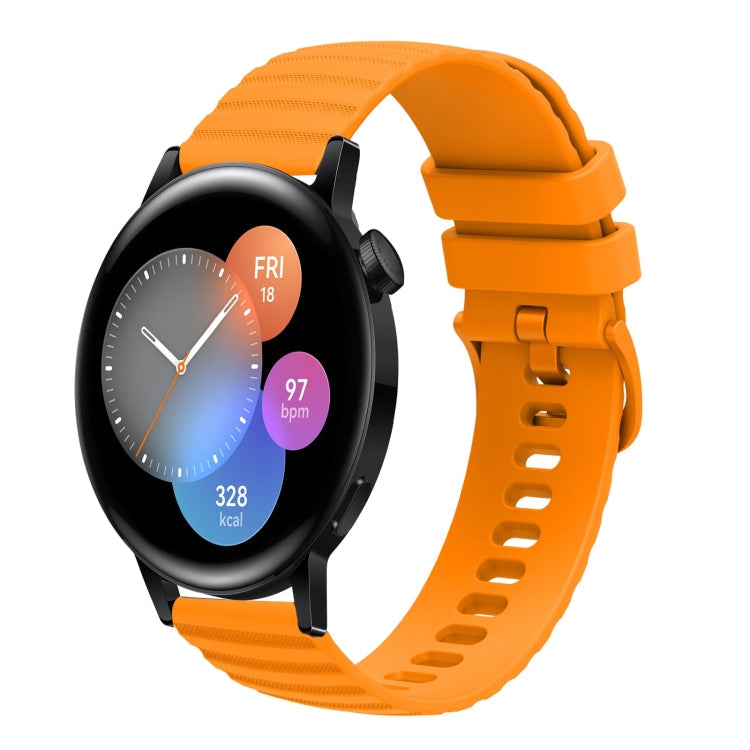 22mm Wavy Dot Pattern Solid Color Silicone Watch Band, For Huawei Watch GT Runner, For Huawei Watch 3