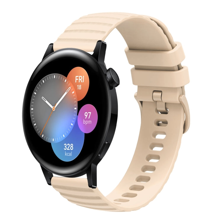 22mm Wavy Dot Pattern Solid Color Silicone Watch Band, For Huawei Watch GT Runner, For Huawei Watch 3