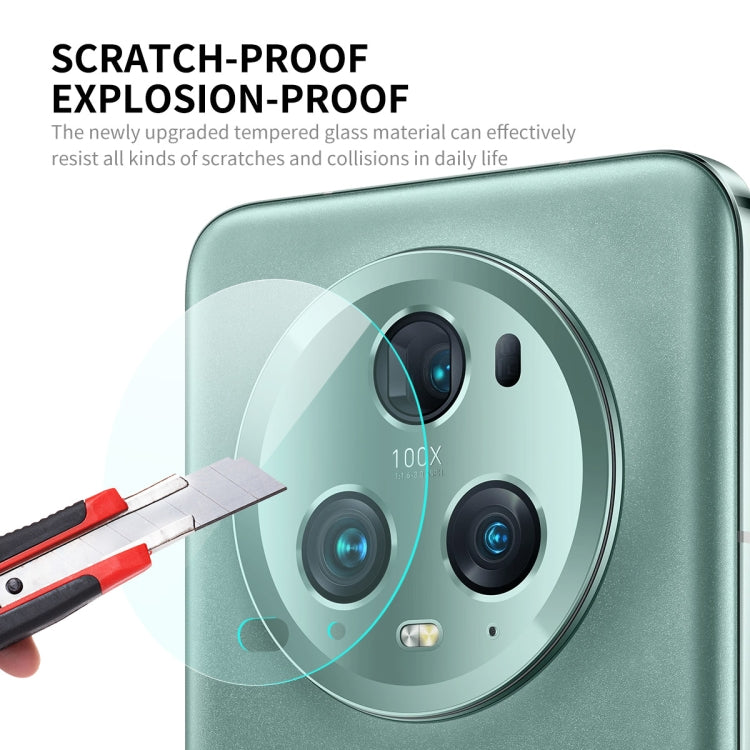 For Honor Magic5 Pro 2pcs ENKAY Hat-Prince 0.2mm 9H Rear Camera Lens Tempered Glass Film