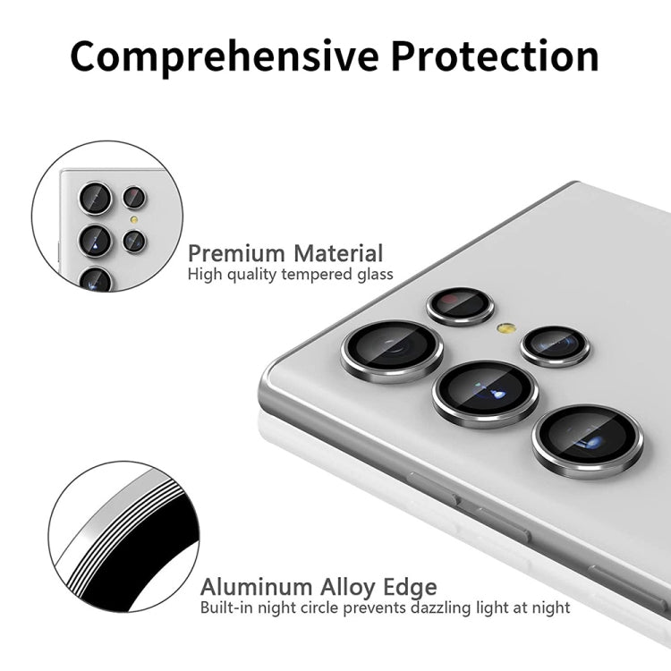 For Samsung Galaxy S23 Ultra 5G ENKAY Rear Lens Aluminium Alloy Tempered Glass Film(Red)