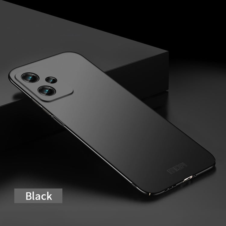 For Xiaomi Redmi Note 12 China MOFI Micro Frosted PC Ultra-thin Hard Case(Black)